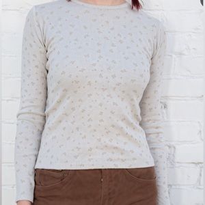 NWT gray floral brandy long sleeve